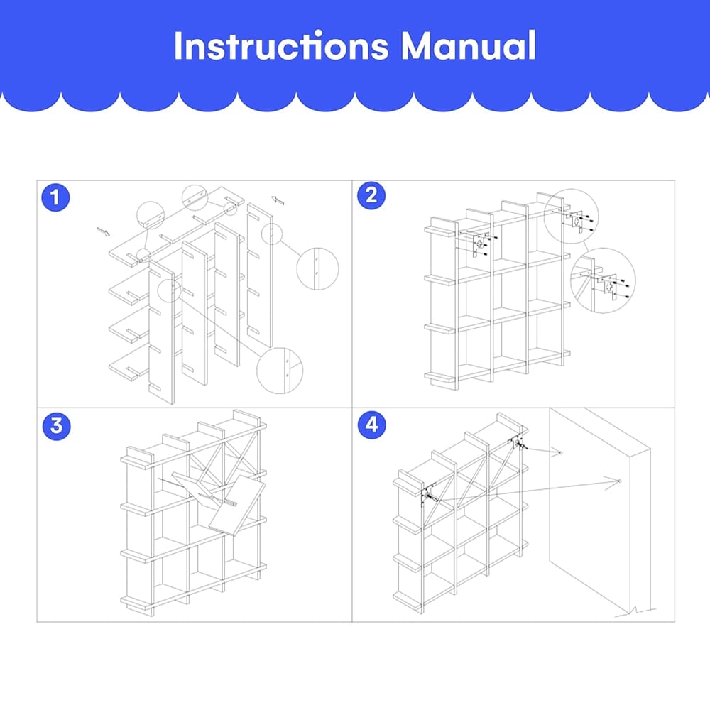 Noa Store Tic Tac Toe Tissue Roll Shelf, White