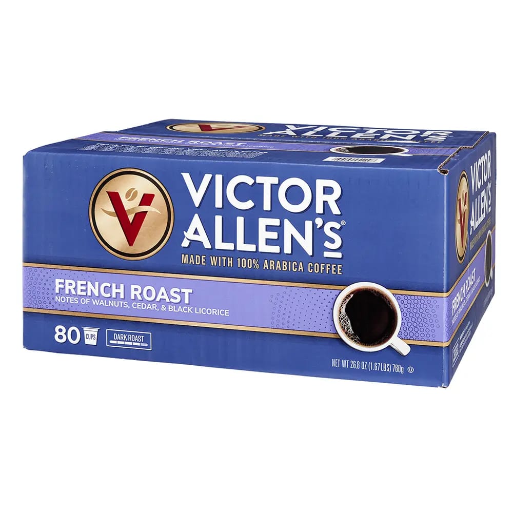 Victor Allen's French Dark Roast Coffee Cups, 80 Count