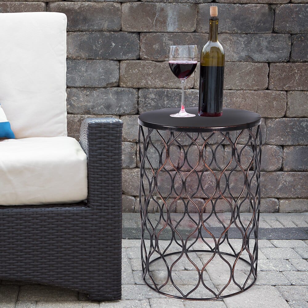 Patio Side Table, Bronze