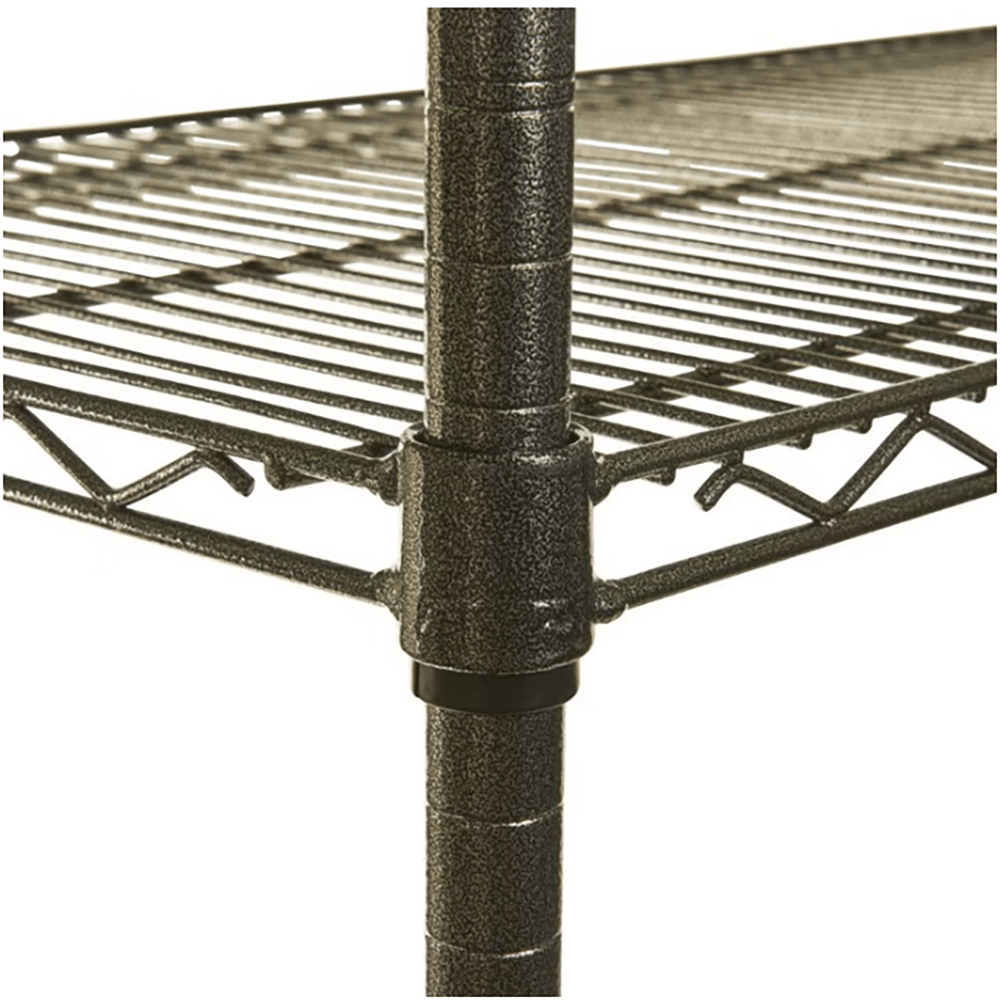 Alera 4-Tier NSF Wire Shelfing, Black Anthracite