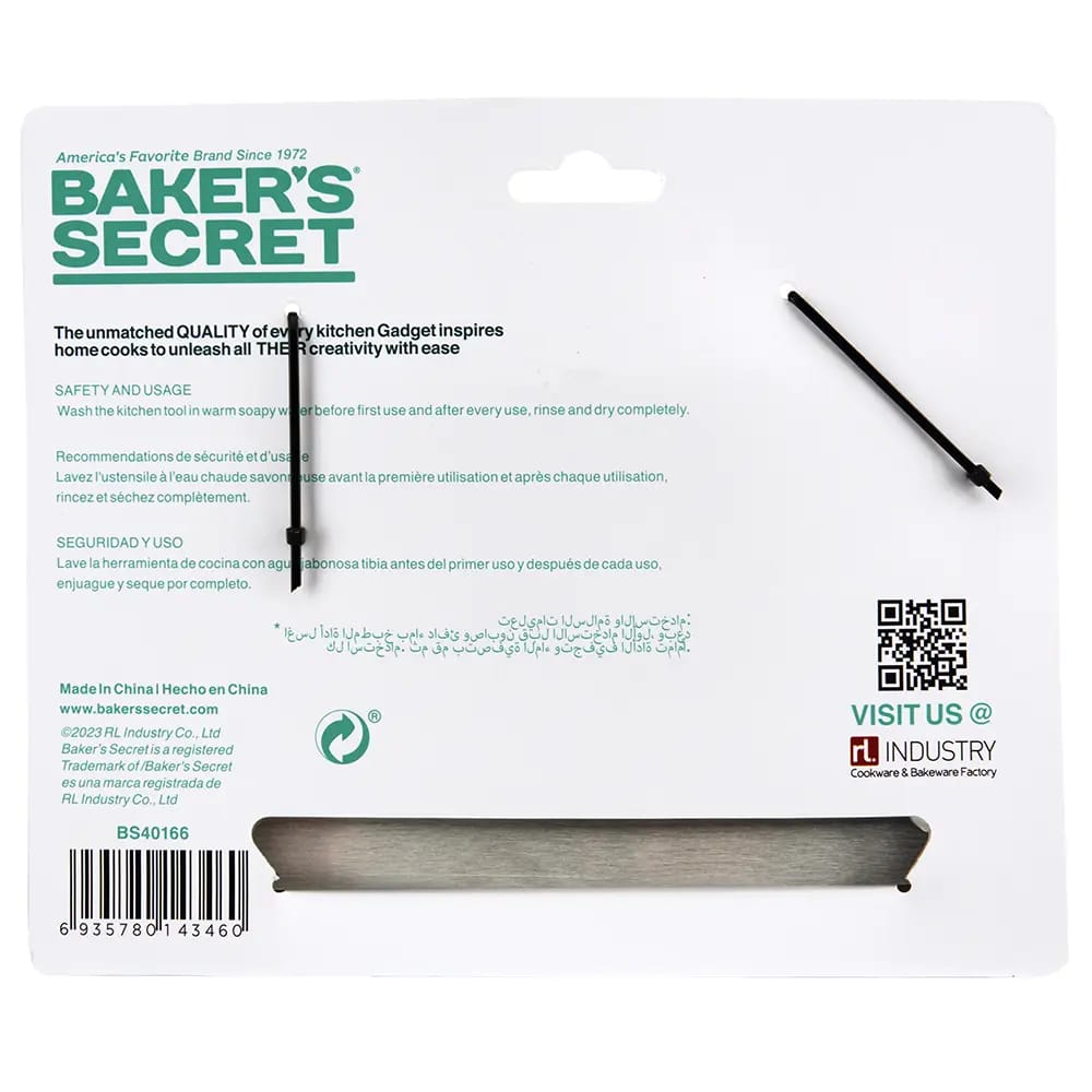 Baker's Secret Stainless Steel Dough Scraper