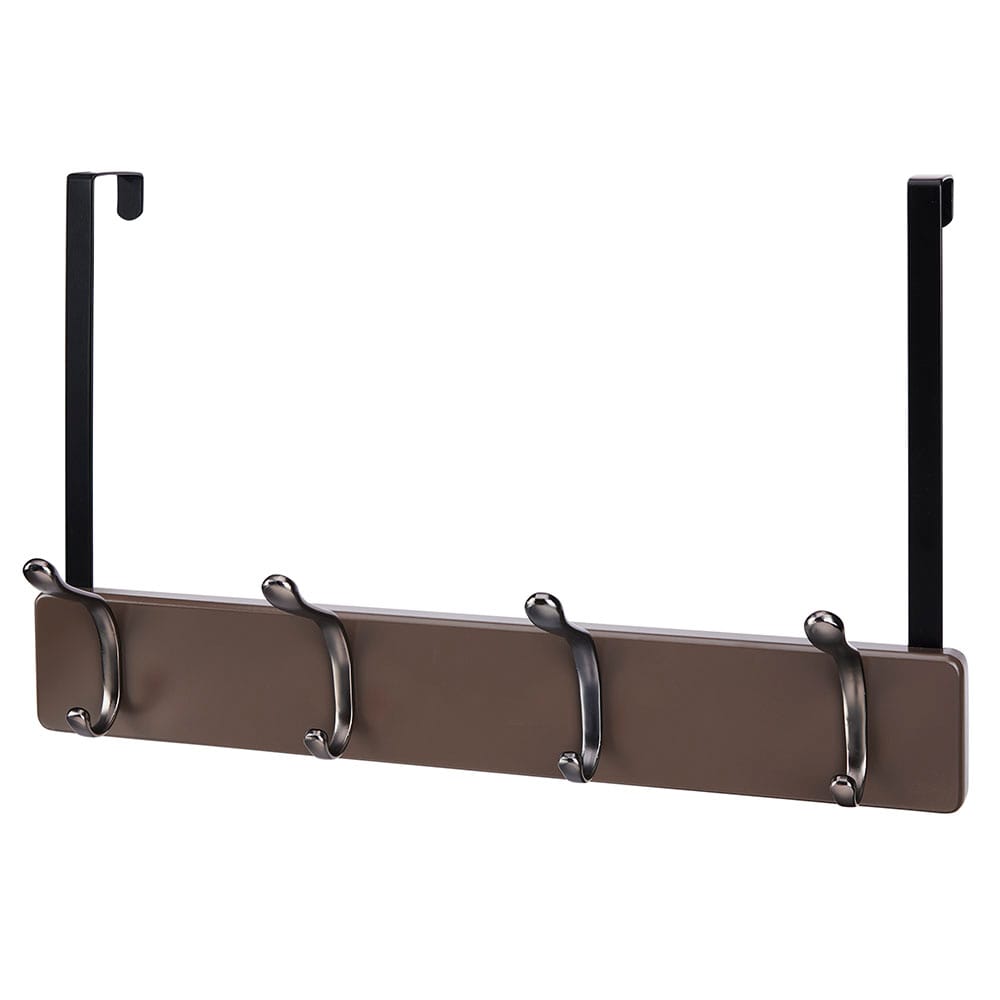 HomeLiving 4-Hook Decorative Over-the-Door Hooks, Brown