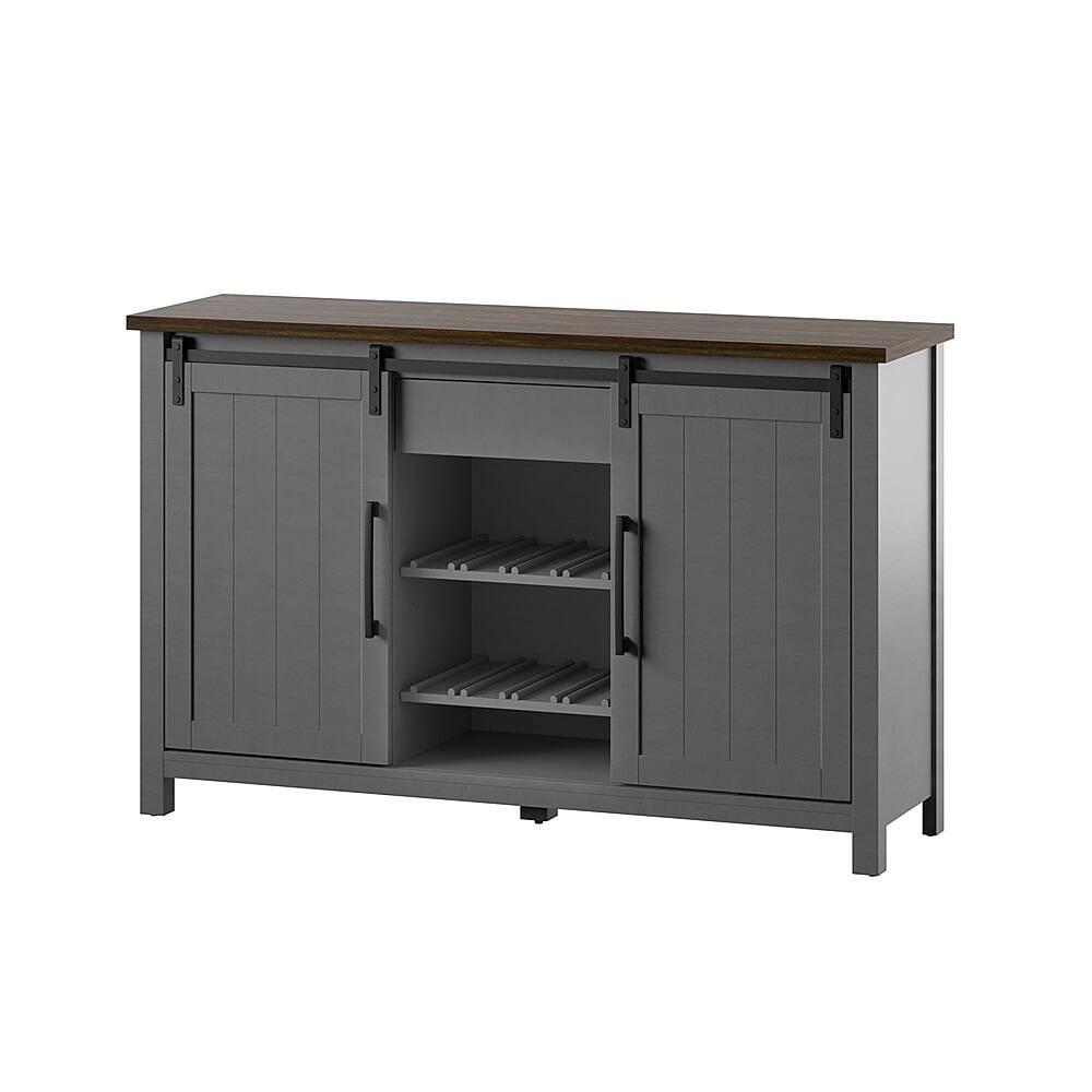 Twin Star Home Sideboard with Wine Storage, Antique Gray