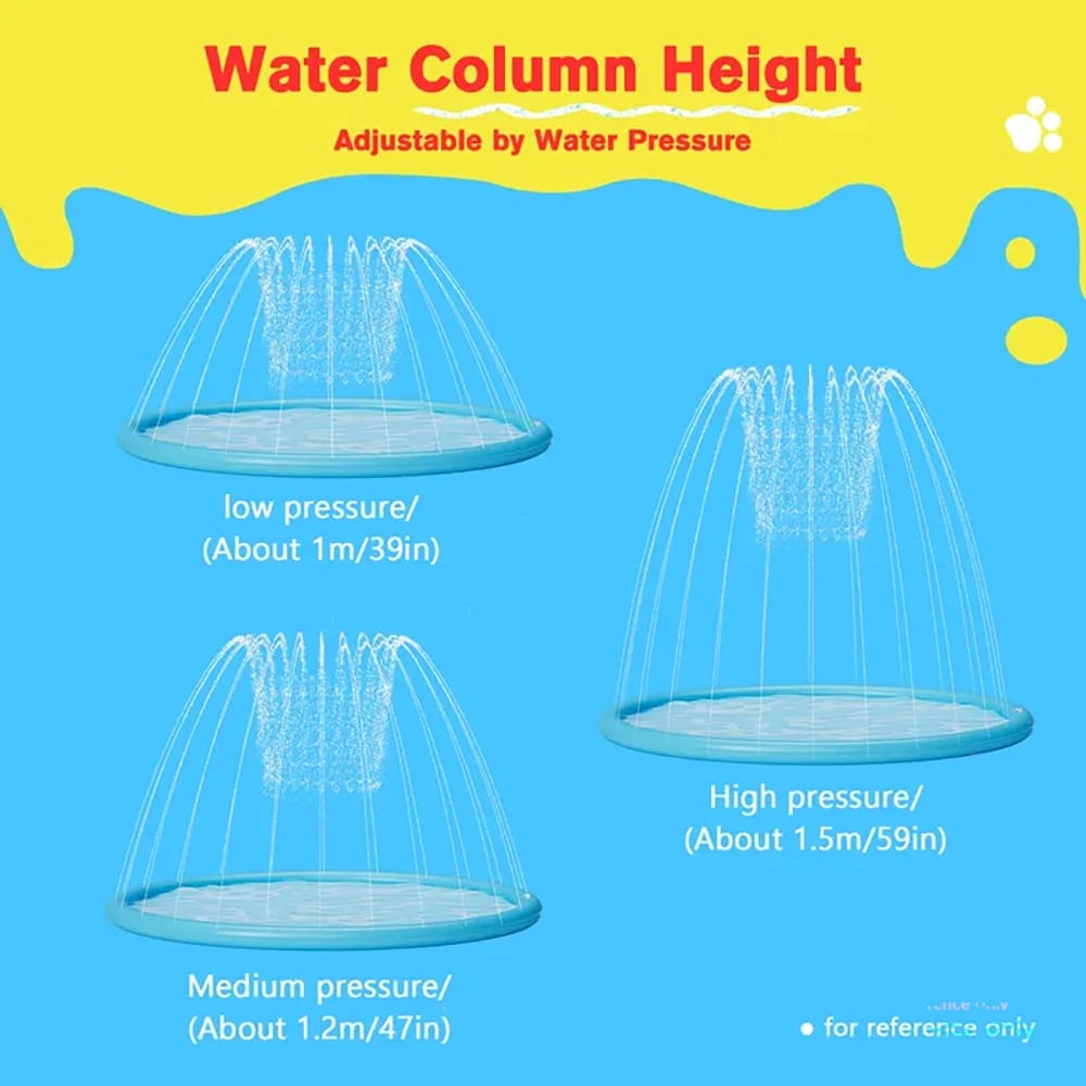 Pecute Dog Splash Pad Sprinkler, 74"