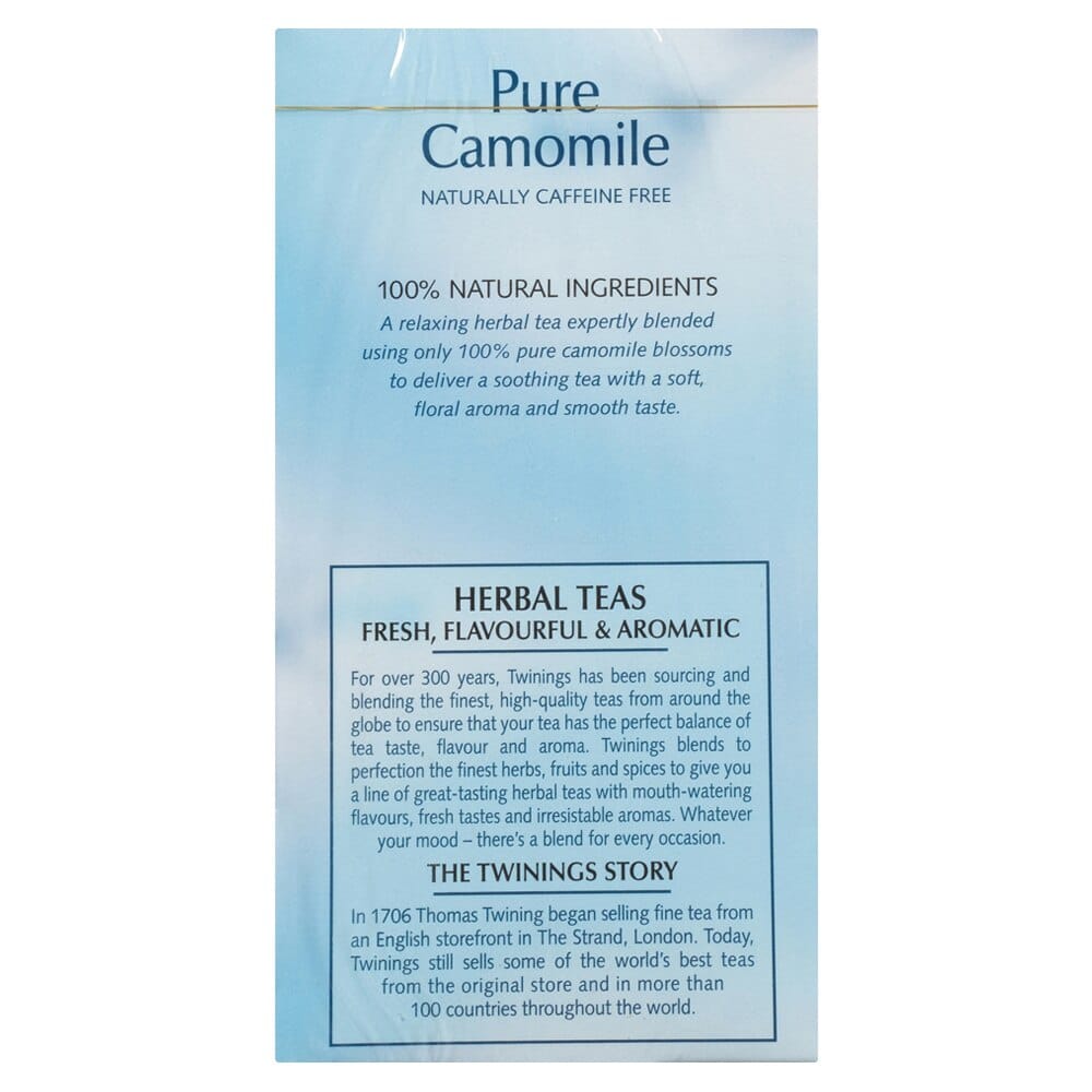 Twinings of London Pure Camomile Herbal Tea Bags, 20 Count