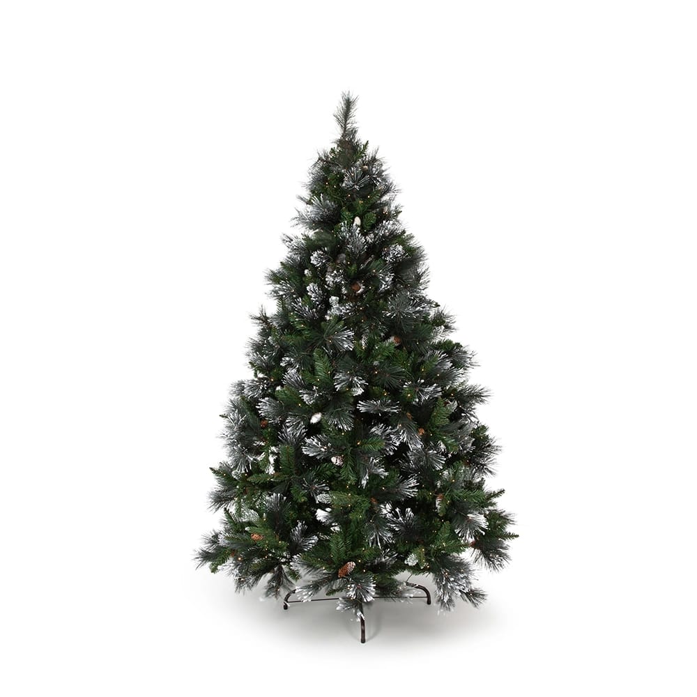 Famous Brand 9' Pre-Lit Frosted Carolina Pine Tree