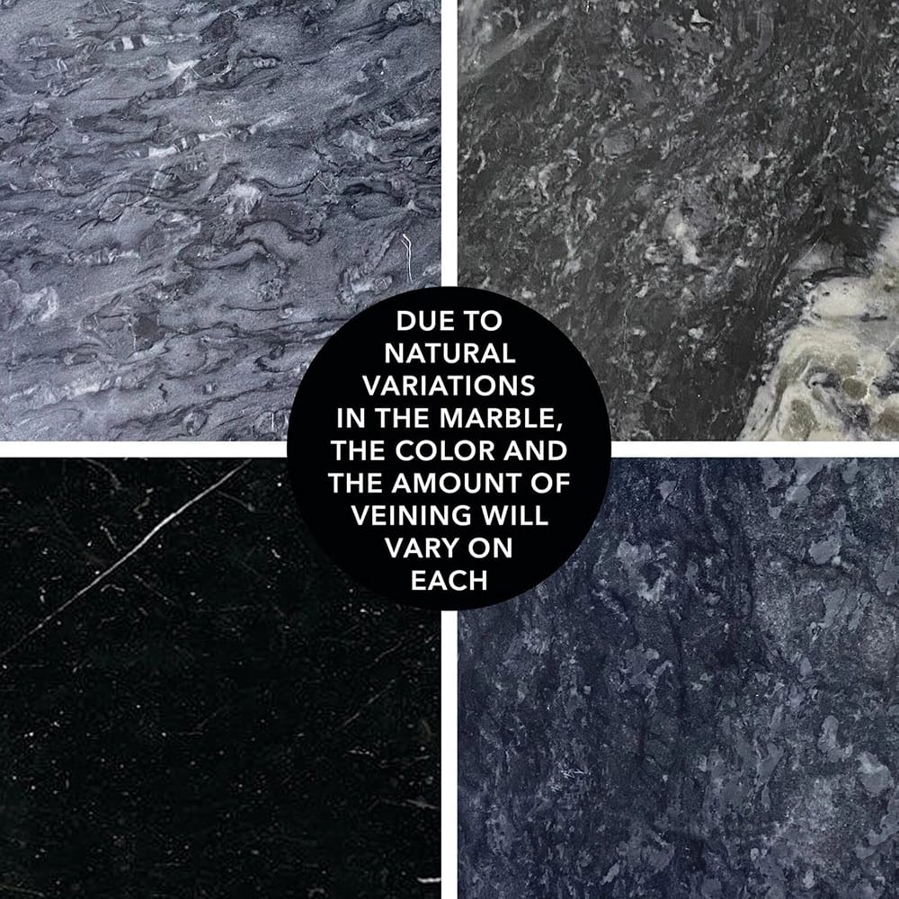 mDesign Pastry Cutting Board, Black/Marble