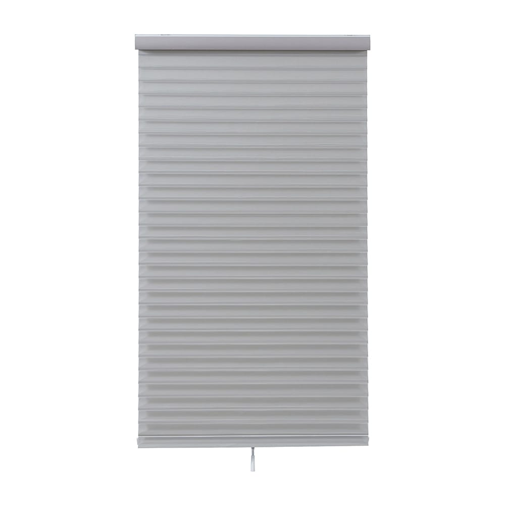 Cordless Shangrila Horizontal Sheer Shade, Silver, 39" x 64"
