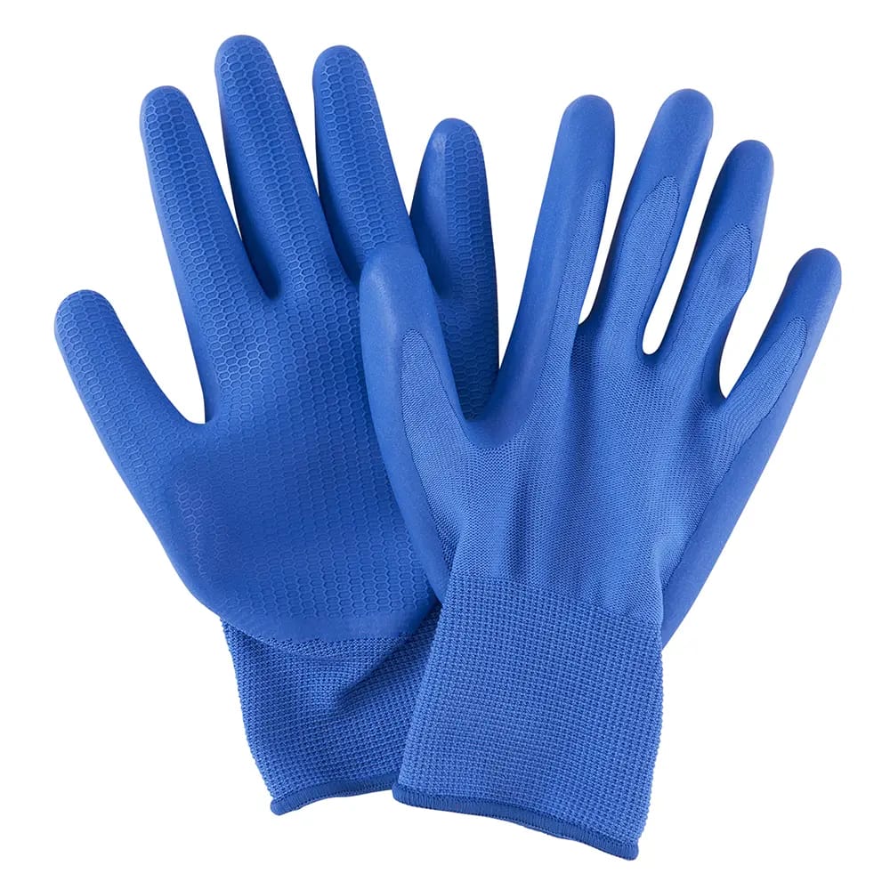 Garden Grove Women's Honeycomb Pattern Garden Gloves, Blue, Size M/L