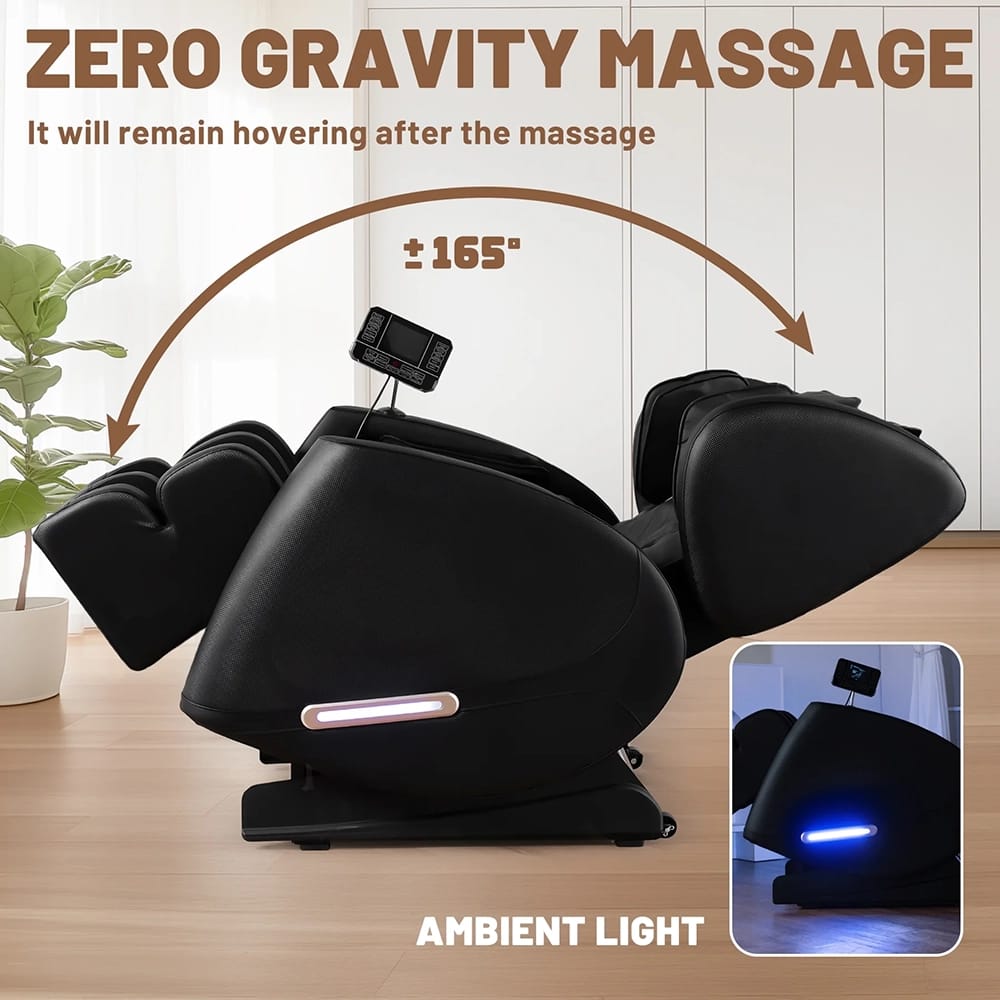 Deluxe Full Body Massage Chair with Zero Gravity, Black