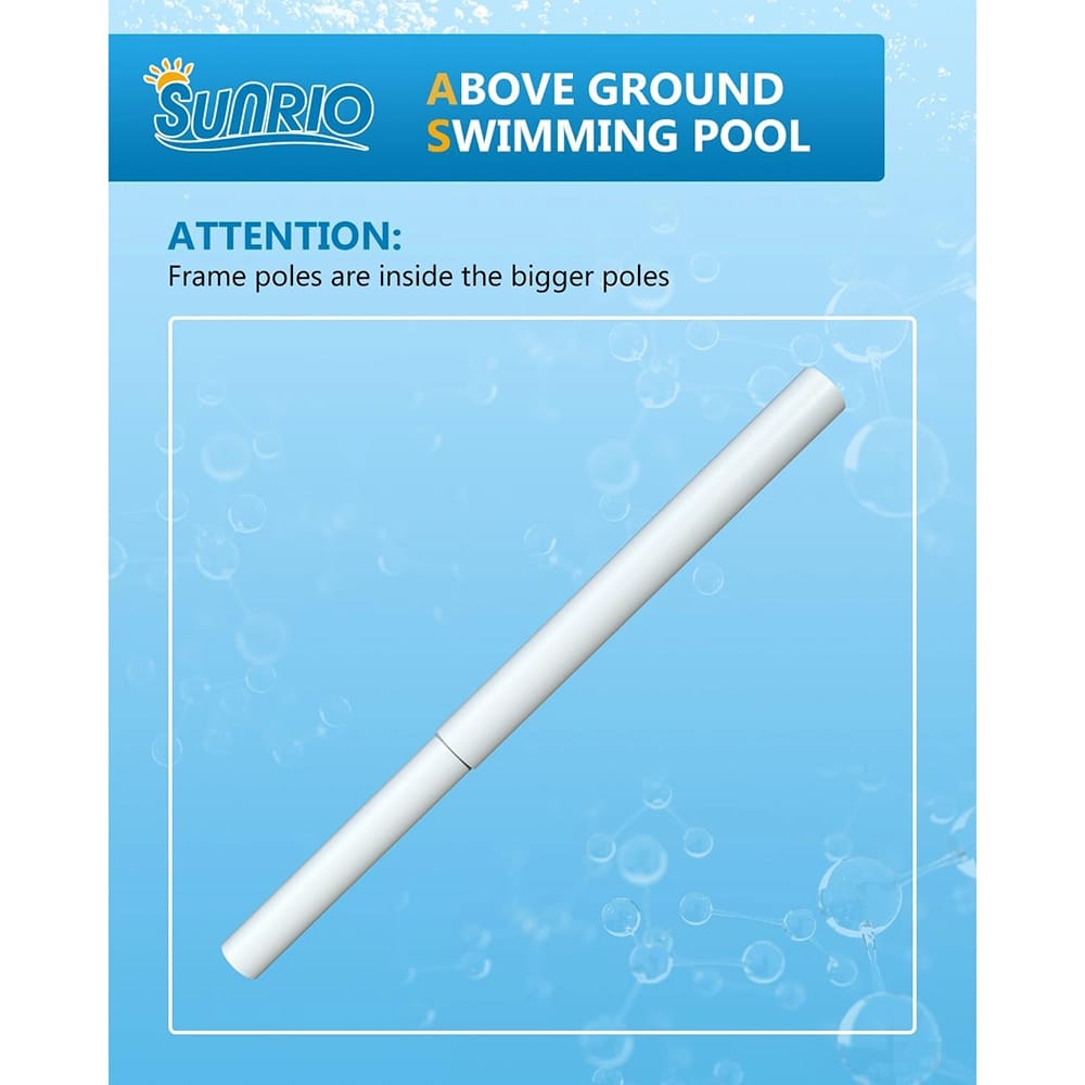 Sunrio 8' Above Ground Round Metal Frame Pool