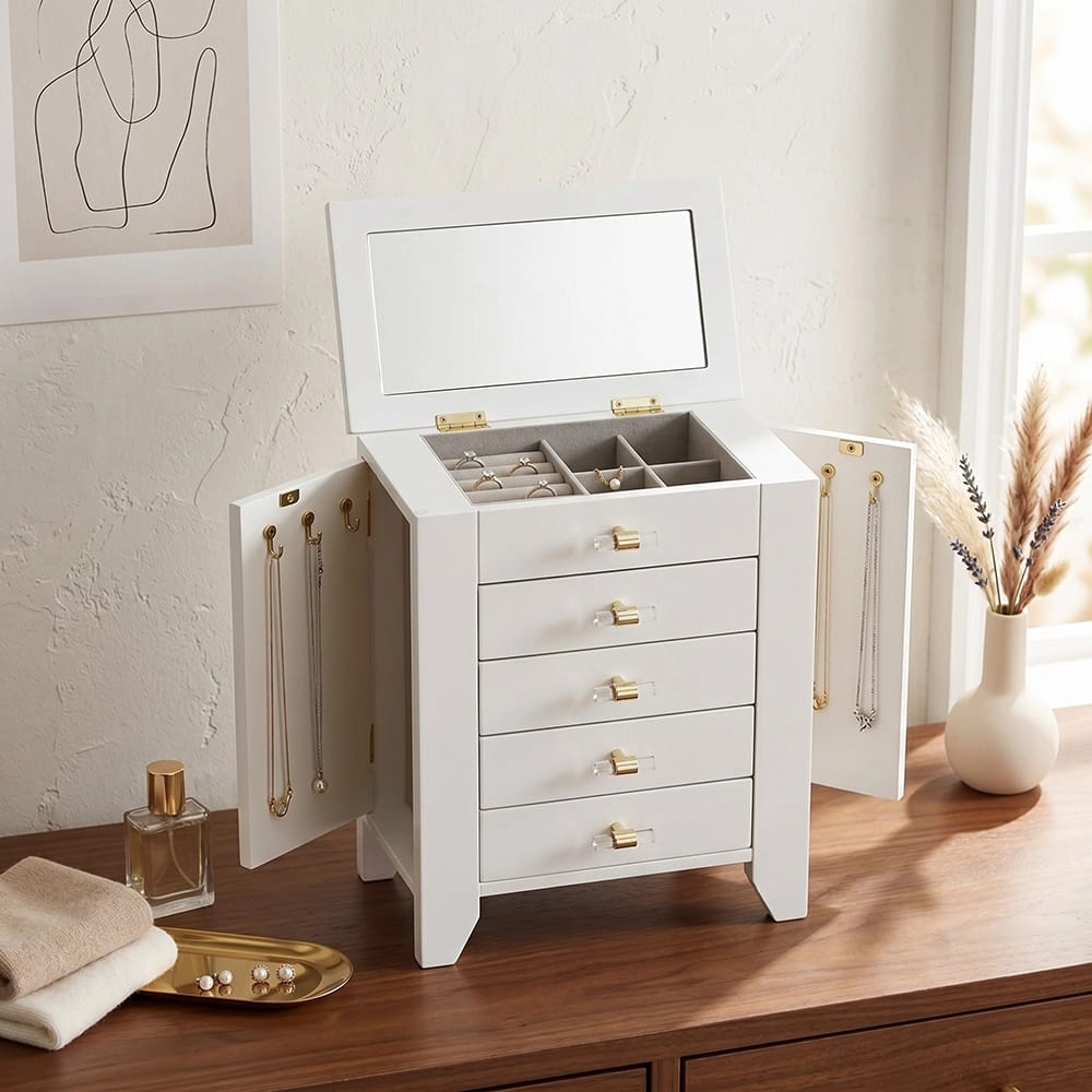 Hives & Honey Chelsea Jewelry Chest, White