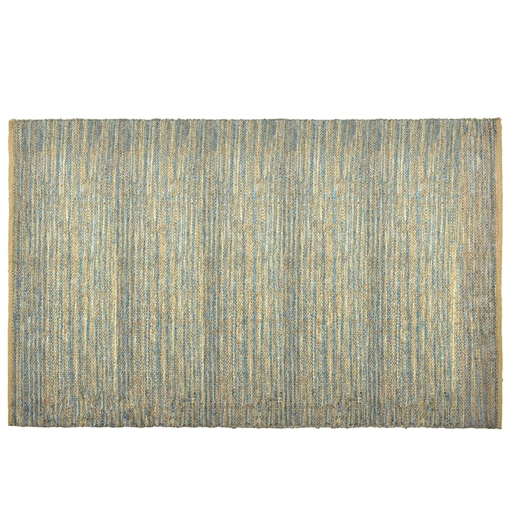 Handwoven 5' x 8' Chenille and Jute Area Rug with Non-Skid Backing