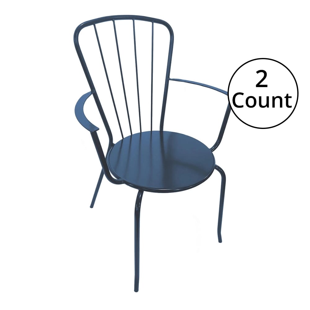 TK Classics Outdoor Dining Chairs, Blue, Set of 2