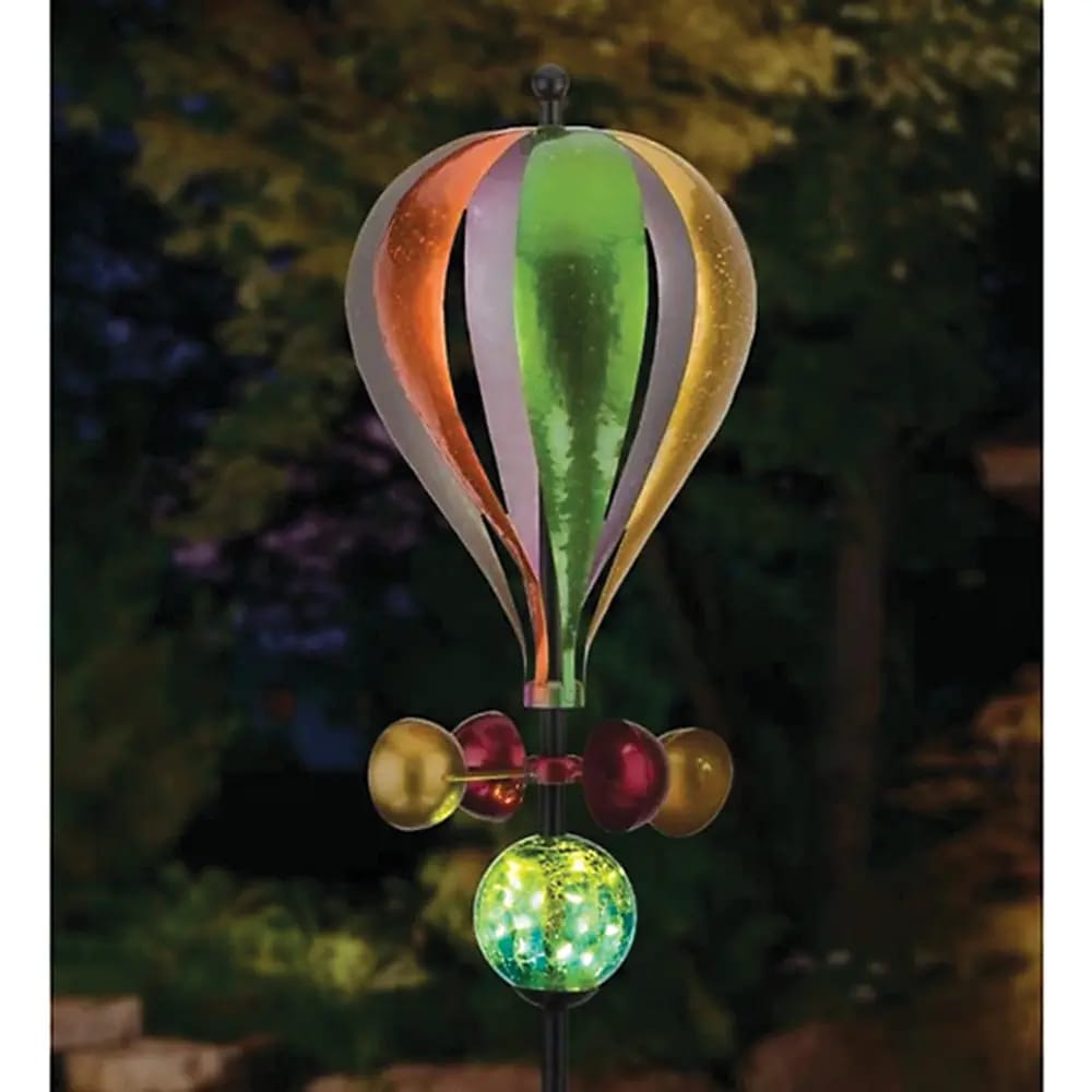 Regal Art & Gift Balloon Solar Wind Spinner Stake, Rainbow, 2 Count
