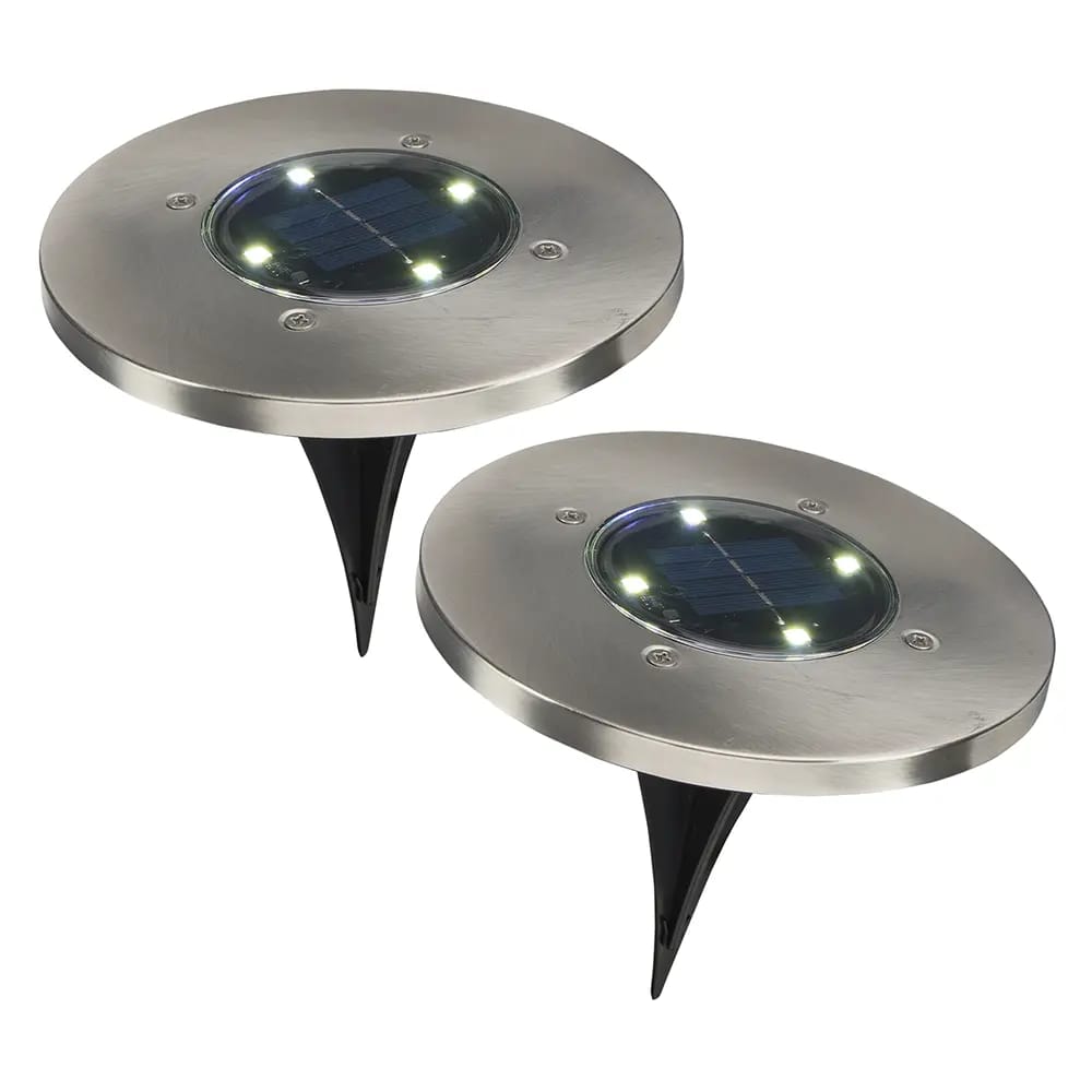 Solasa Jumbo Solar Pathway Lights, 2 pk