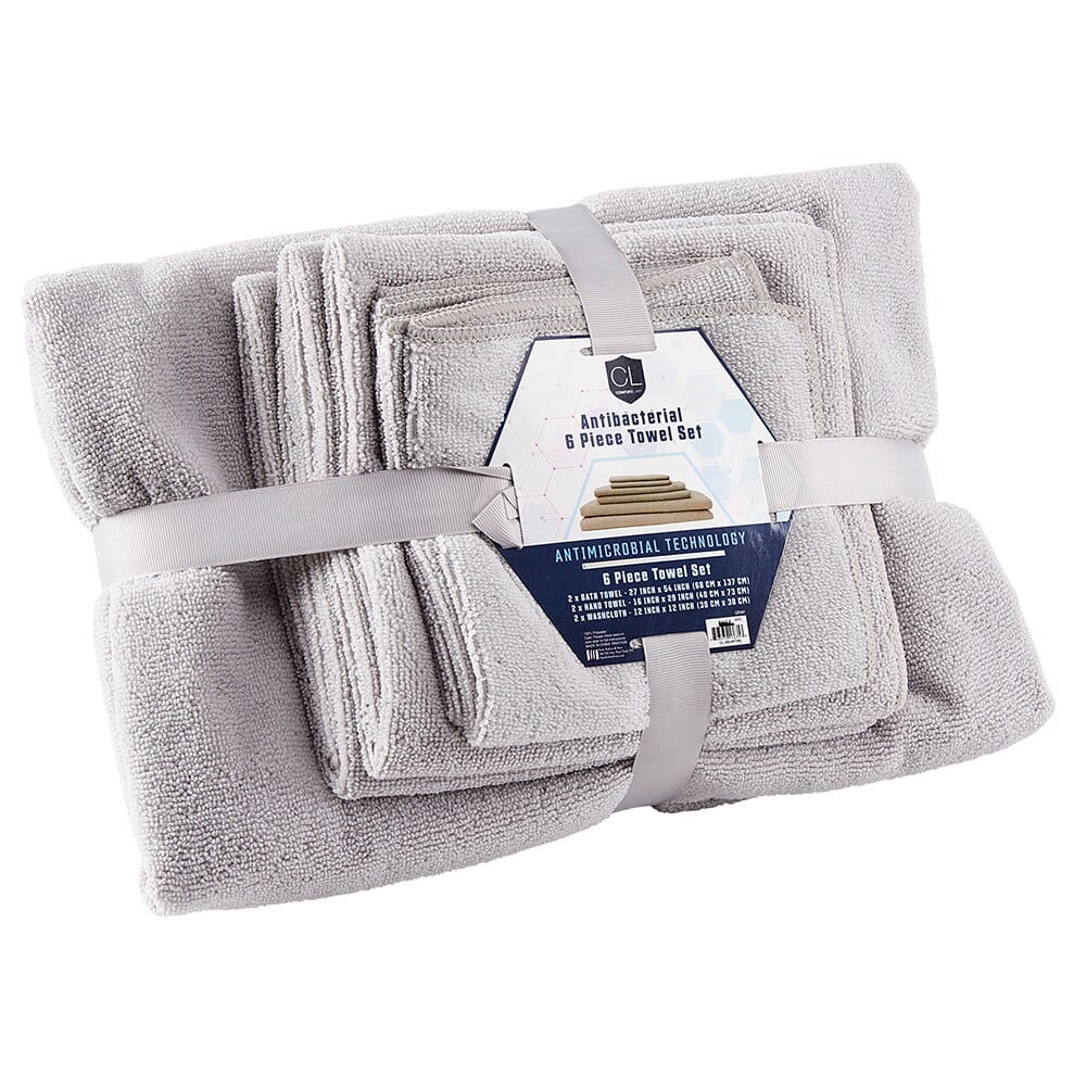 Antibacterial Towel Set, 6-Piece