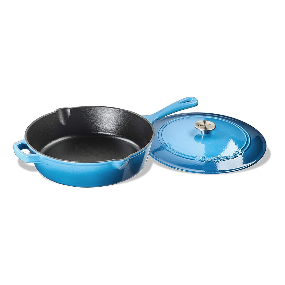 Cuisinart Chef's 12" Classic Enameled Cast Iron Dutch Oven with Lid, Blue