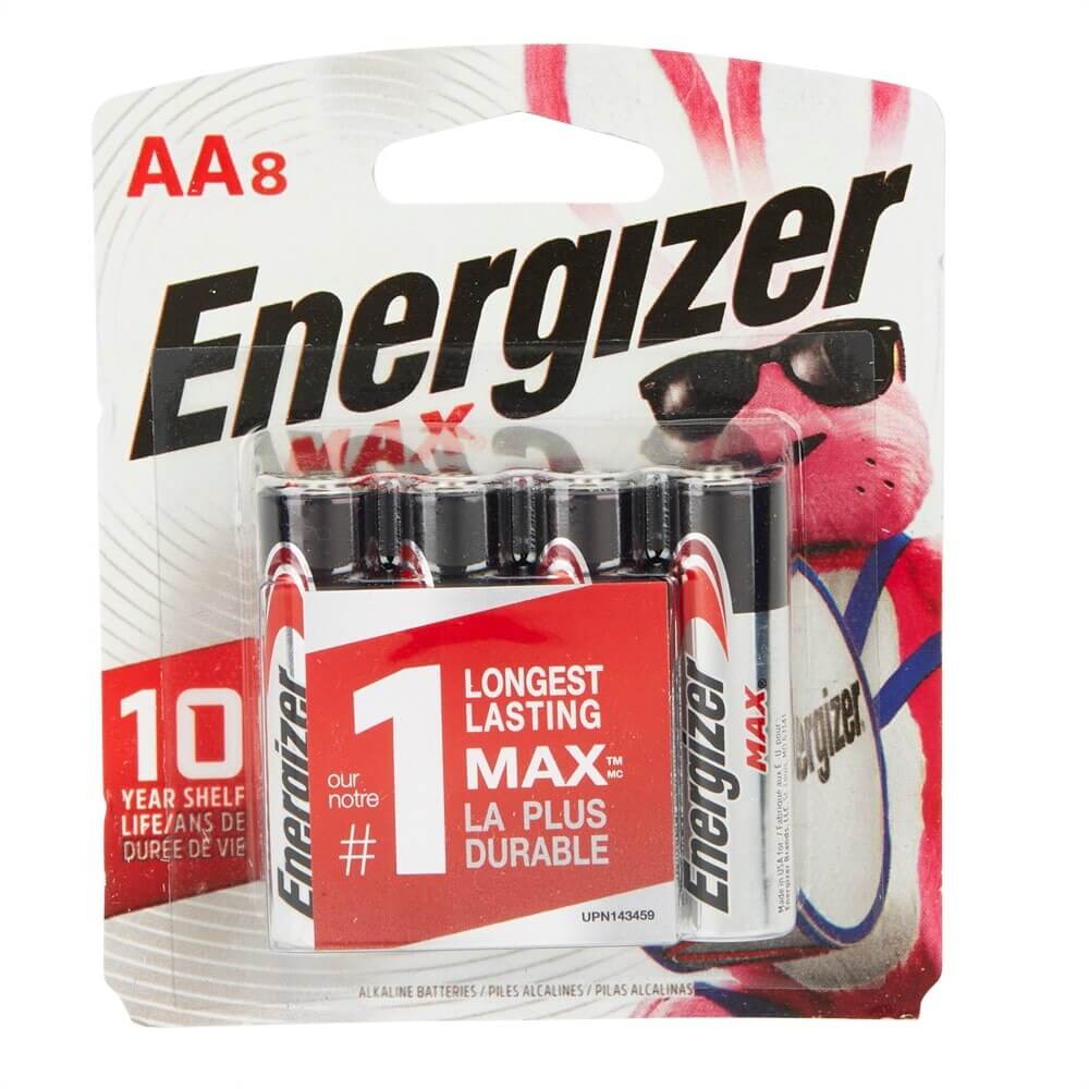 Energizer Max AA Alkaline Batteries, 8-Count