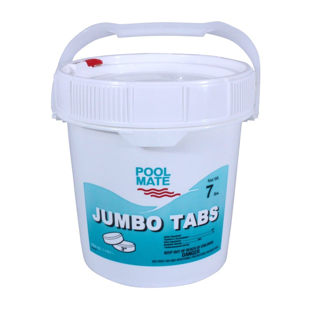 Pool Mate 3" Jumbo Chlorine Tabs, 7 lbs