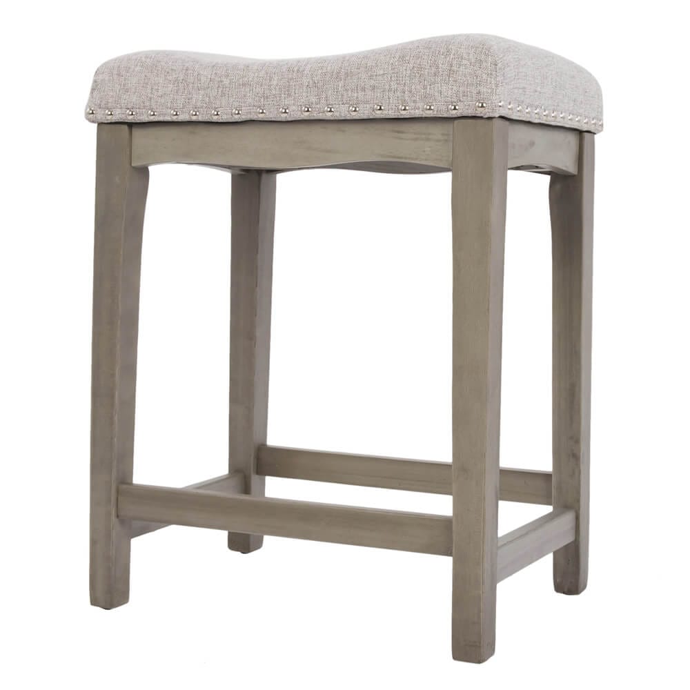 Allen + Roth 24" Counter Height Bar Stool, Gray