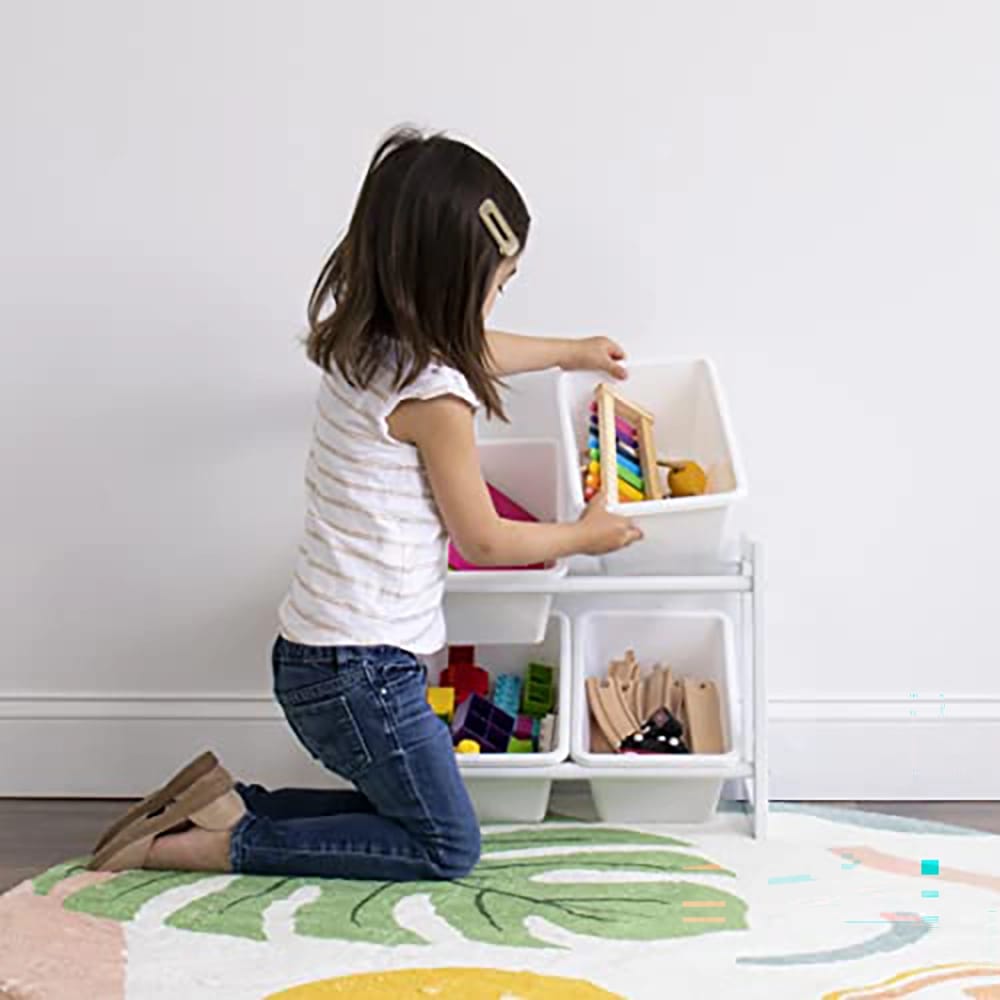 Humble Crew 4 Bin Toy Organizer, White