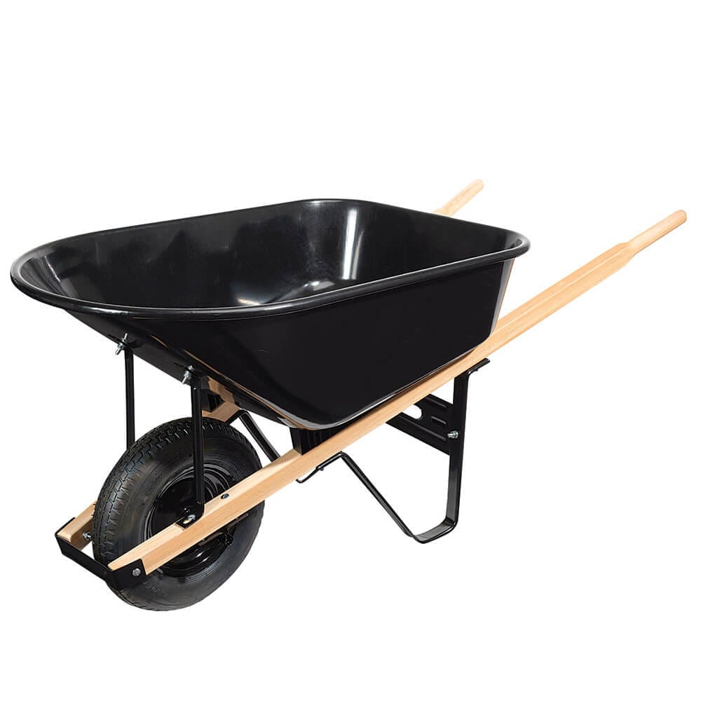 Steel Tub Wheelbarrow, 6 cu ft