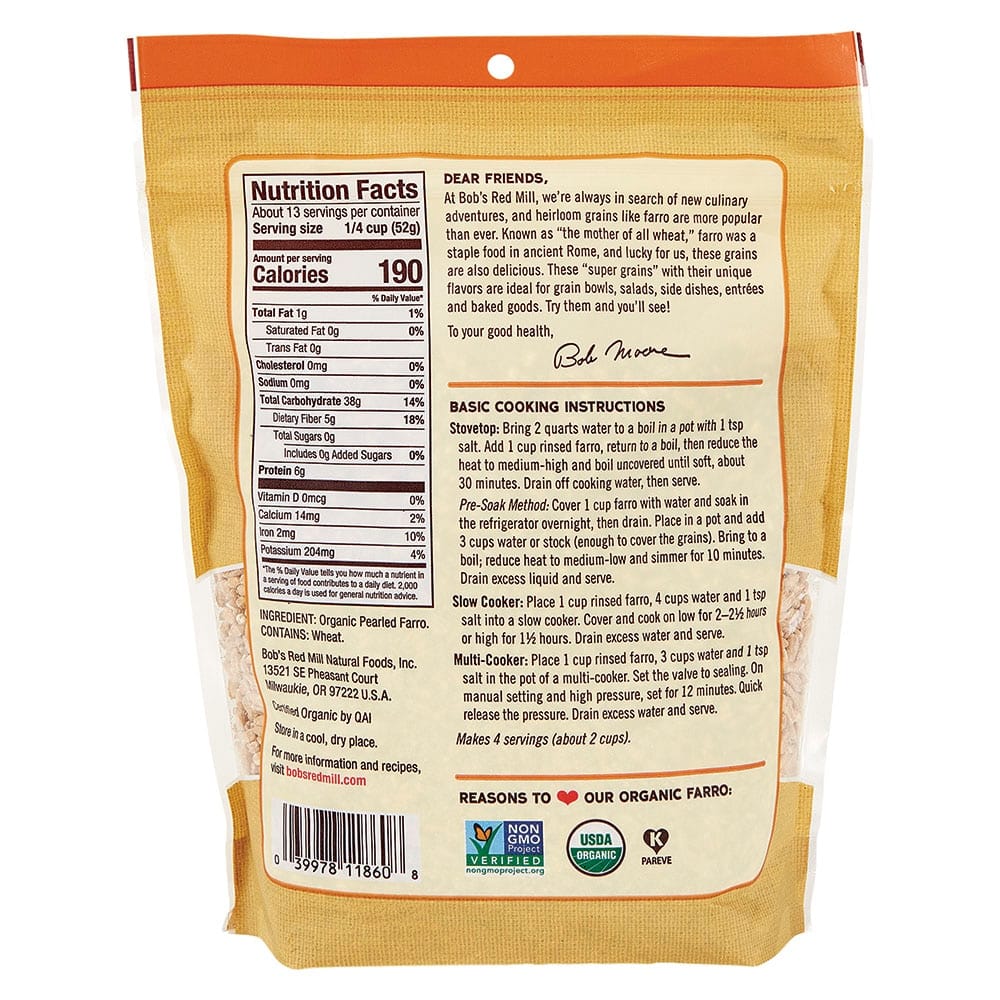 Bob's Red Mill Organic Farro, 24 oz