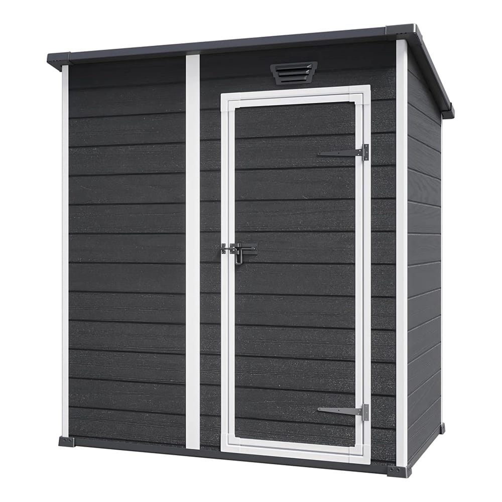 Keter 6' x 4' Resin Outdoor Storage Shed, Gray/White