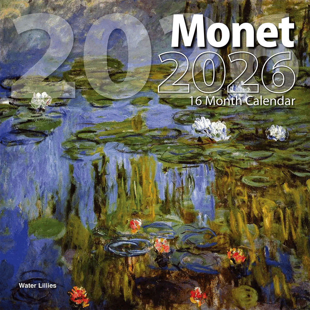 2026 Monet Themed 16 Month Calendar, 12"