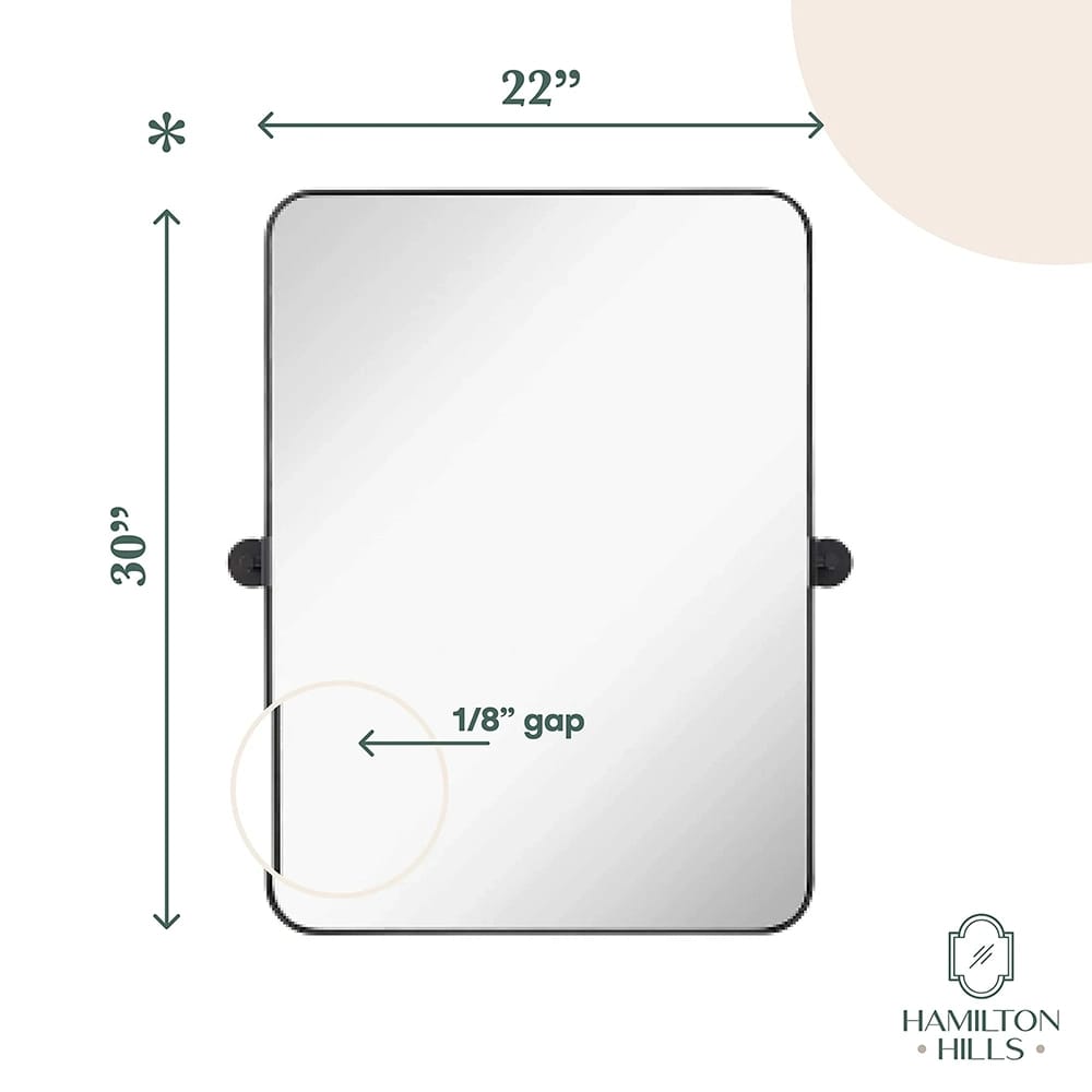 Hamilton Hills Pivot Mirror, Black