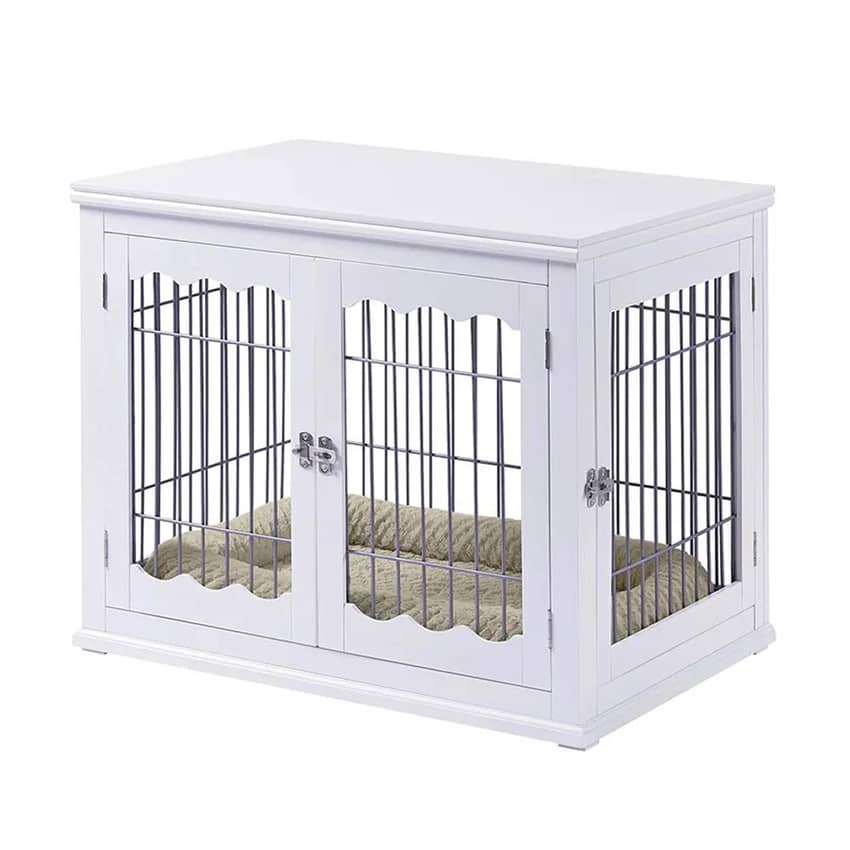 Wooden Wire Large Pet Home, White