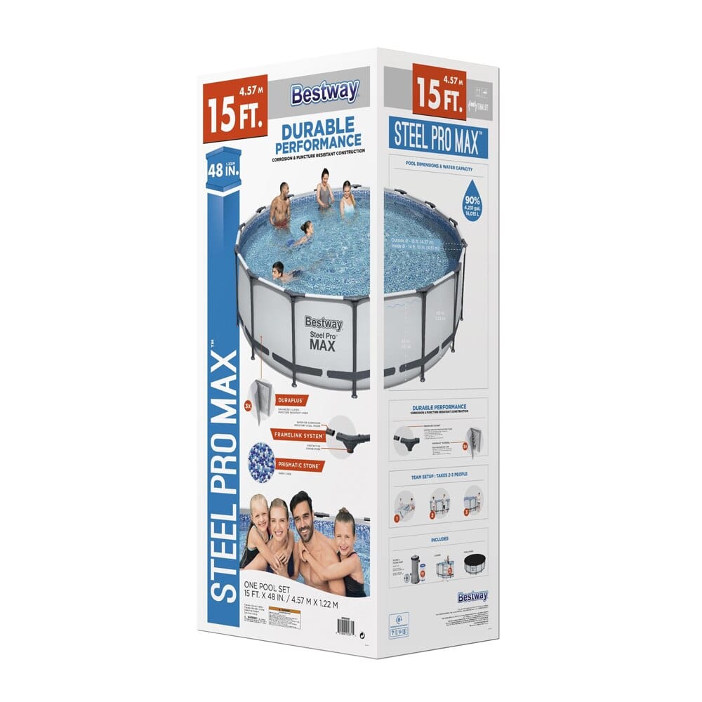 Bestway 15' x 48" Steel Pro Max Above Ground Pool Set