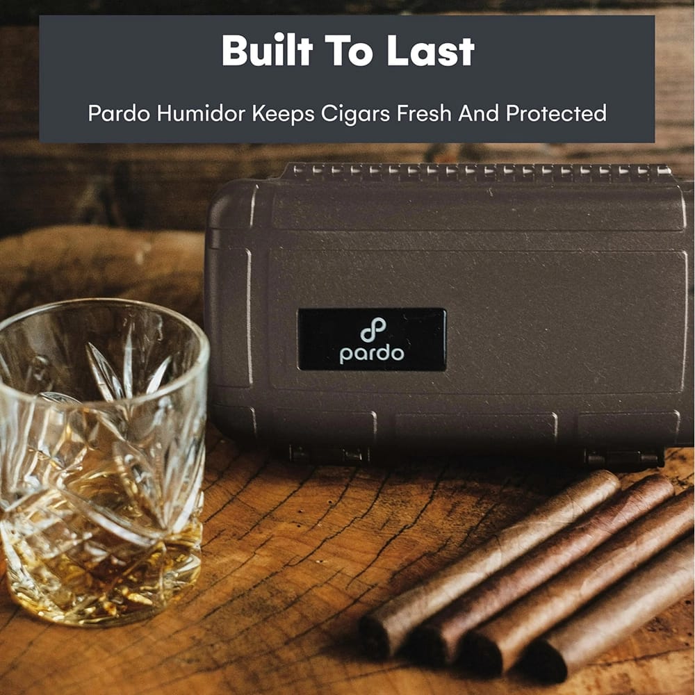 Pardo Crushproof Cigar Humidor, Brown