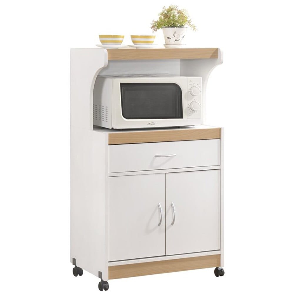Hodedah Microwave Kitchen Cart