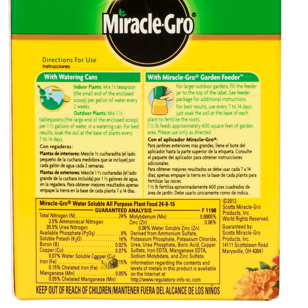 Miracle-Gro Water Soluble All Purpose Plant Food, 1.5 lb