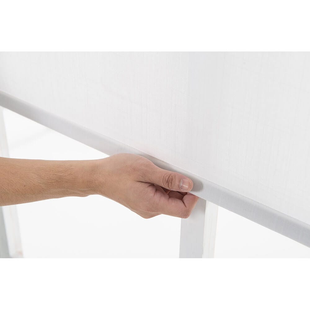 Push-Up Cordless Roller Shade with Light-Filtering Textured Fabric, 55" x 72", White