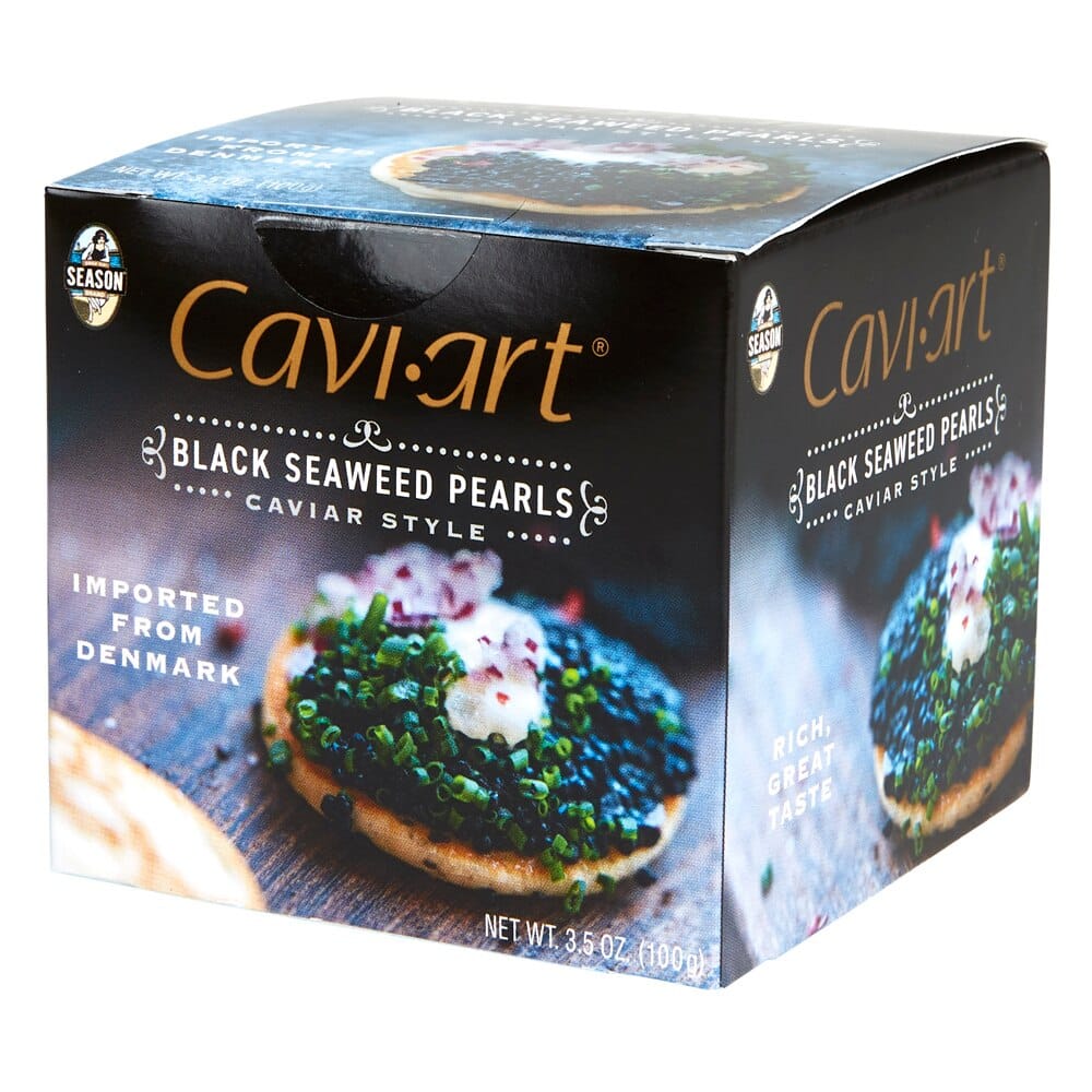 Season Brand Caviar Style Black Seaweed Pearls, 3.5 oz