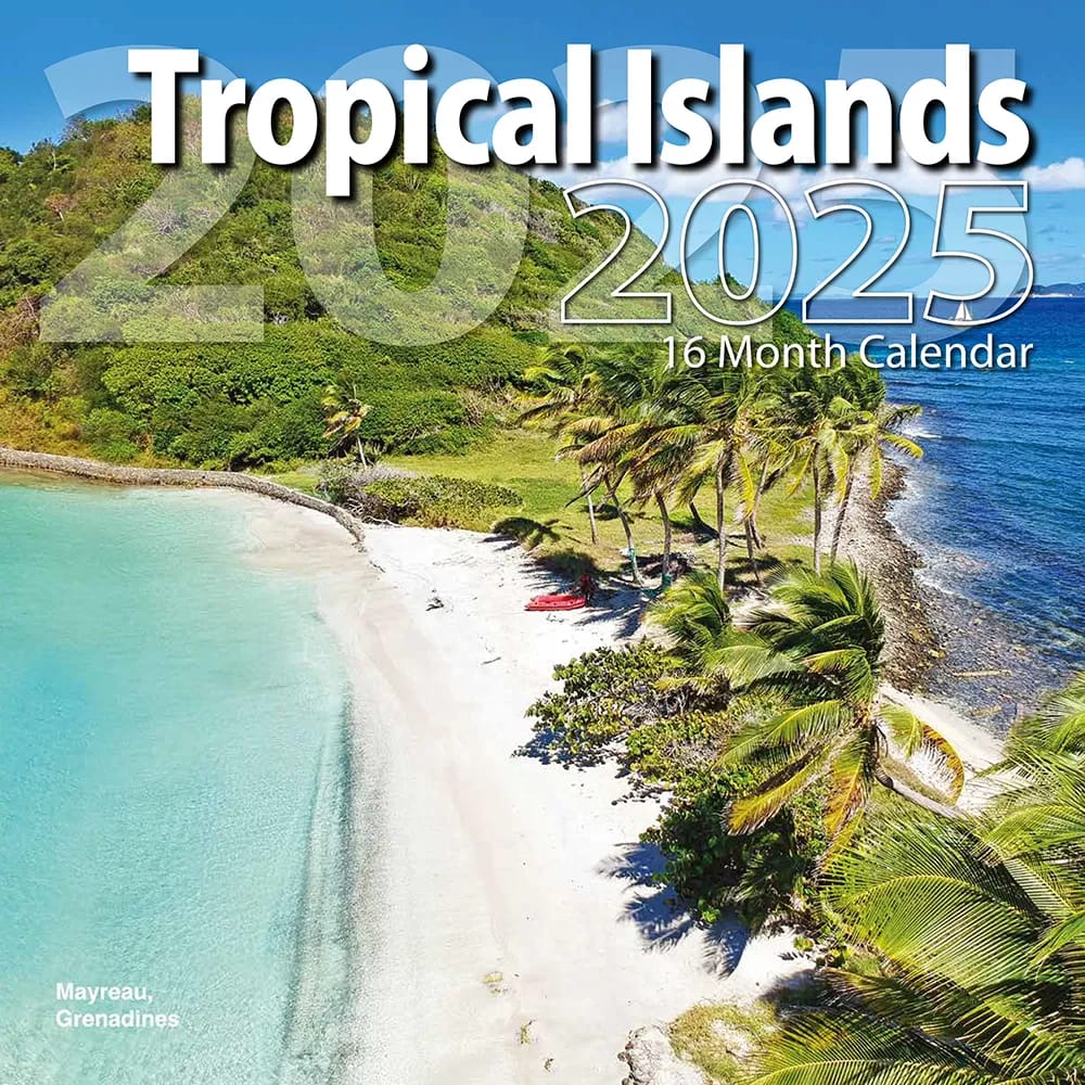 2025 Tropical Islands 16 Month Calendar, 12"