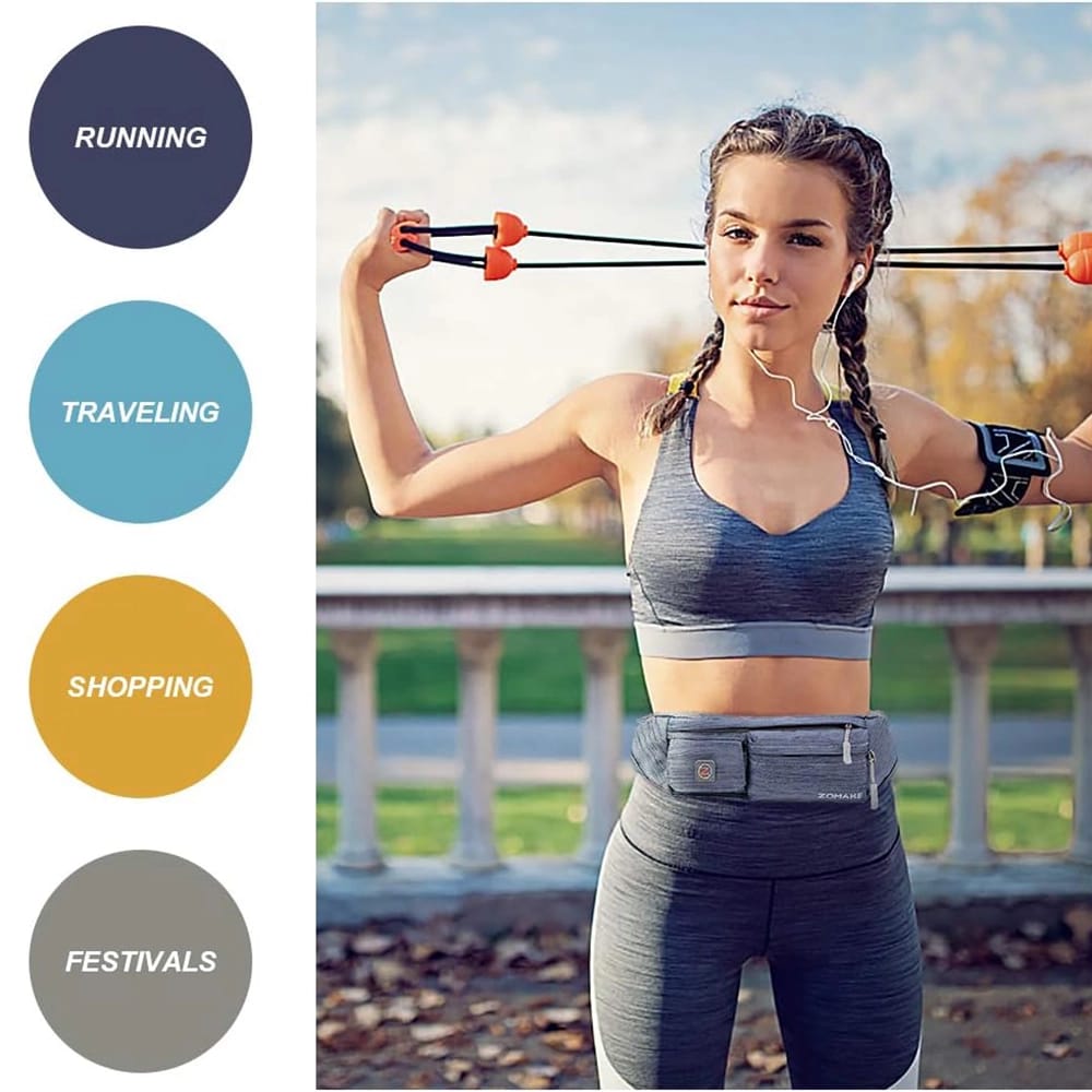 ZOMAKE Small Crossbody Fanny Pack, Blue/Gray