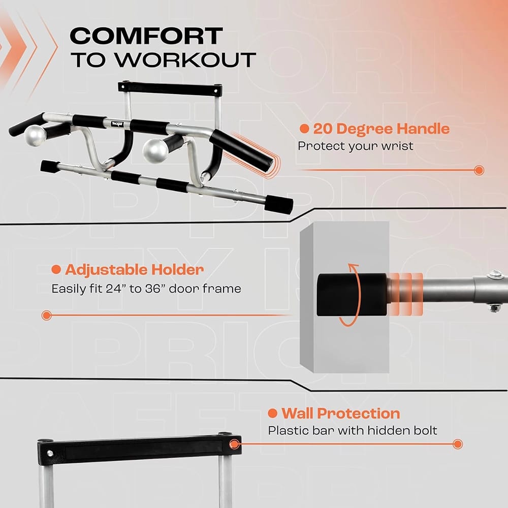 Yes4All Doorway Mounted Metal Pull-Up Bar