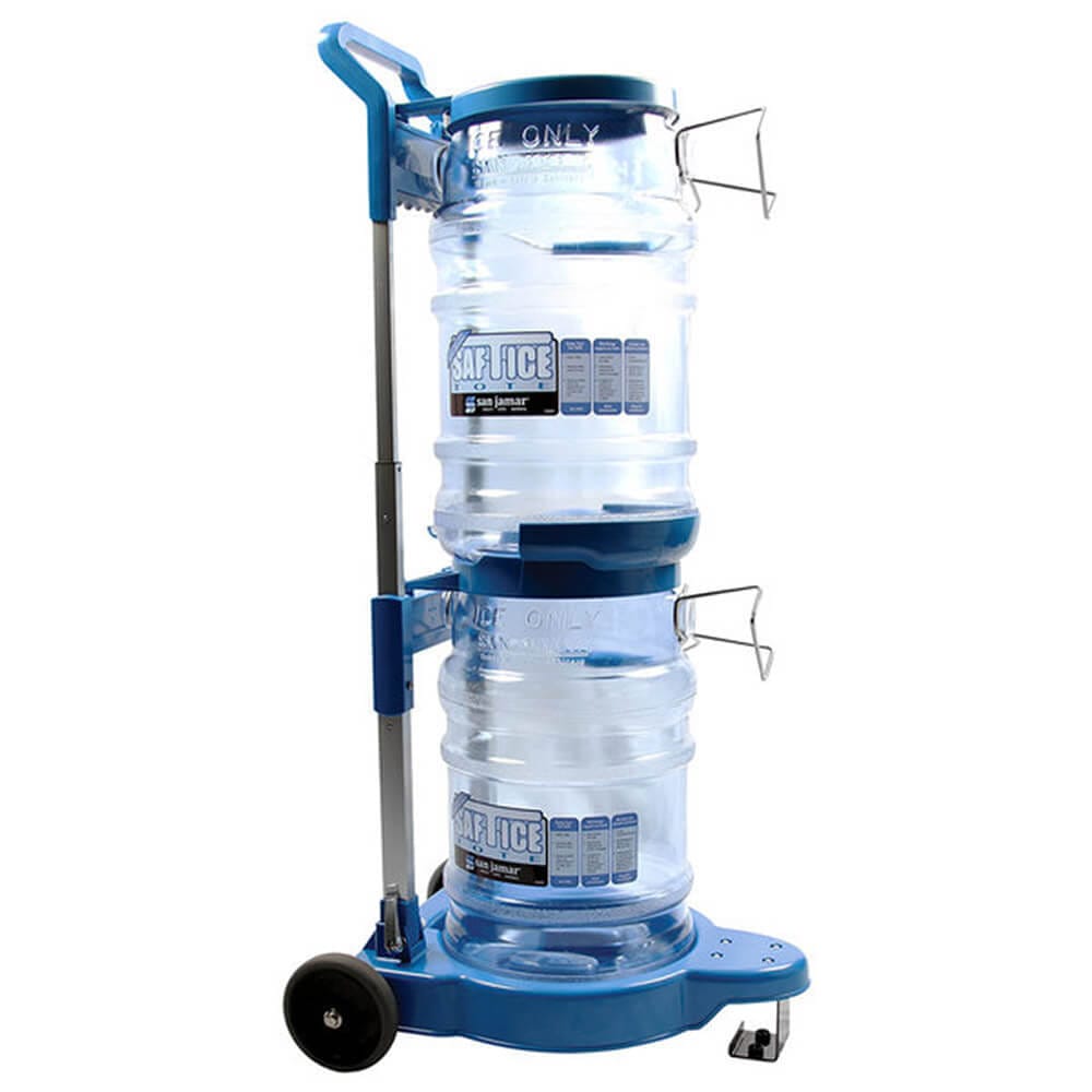 San Jamar Saf-T Ice Cart for Transporting 5 Gallon Ice Totes