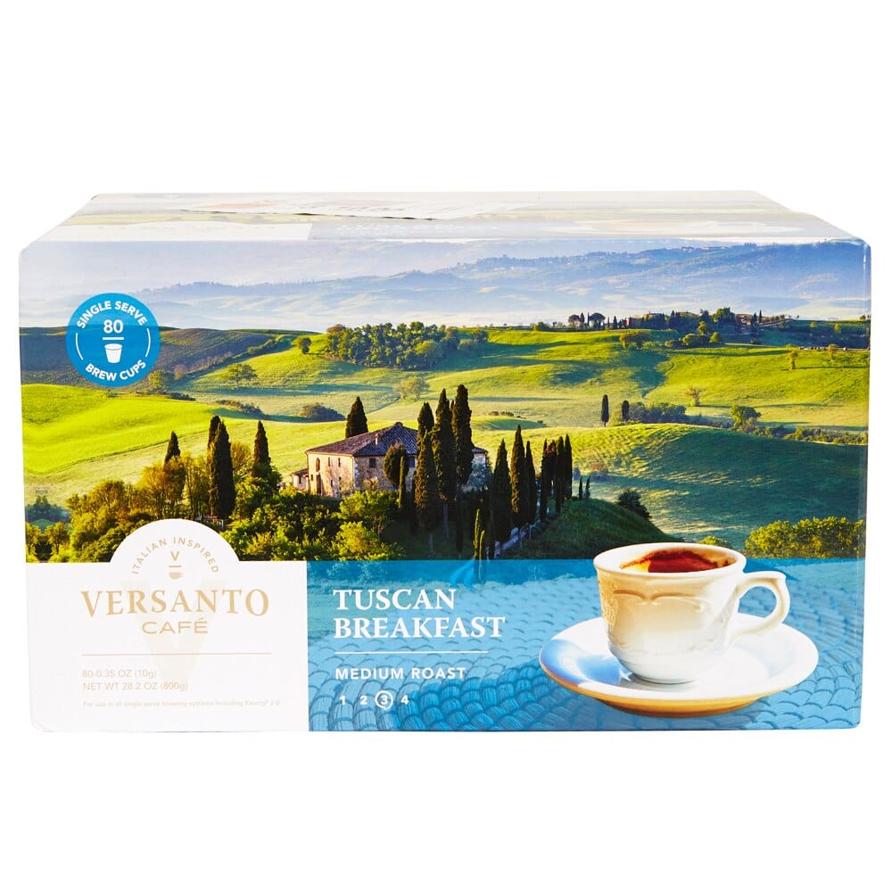 Versanto Cafe Tuscan Breakfast Medium Roast Coffee, 80 Count