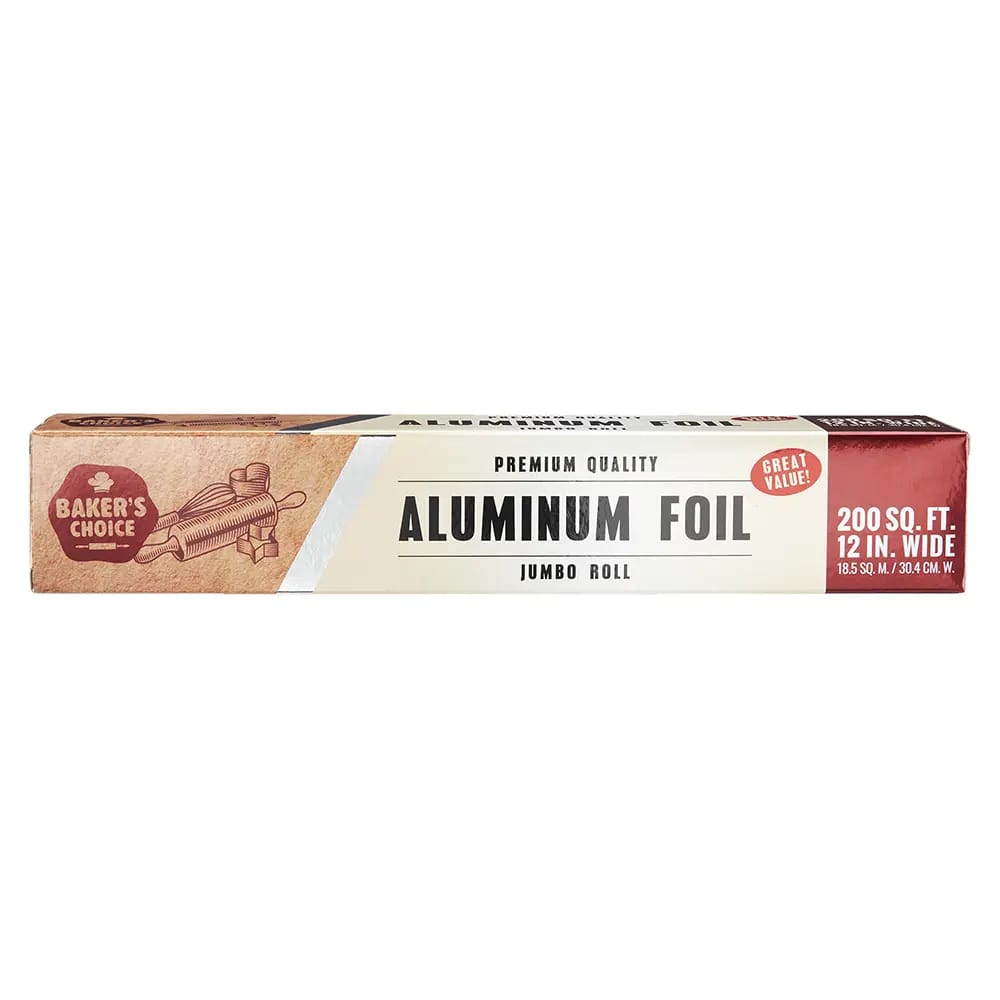 Baker's Choice Premium Quality Aluminum Foil Jumbo Roll, 200 sq ft