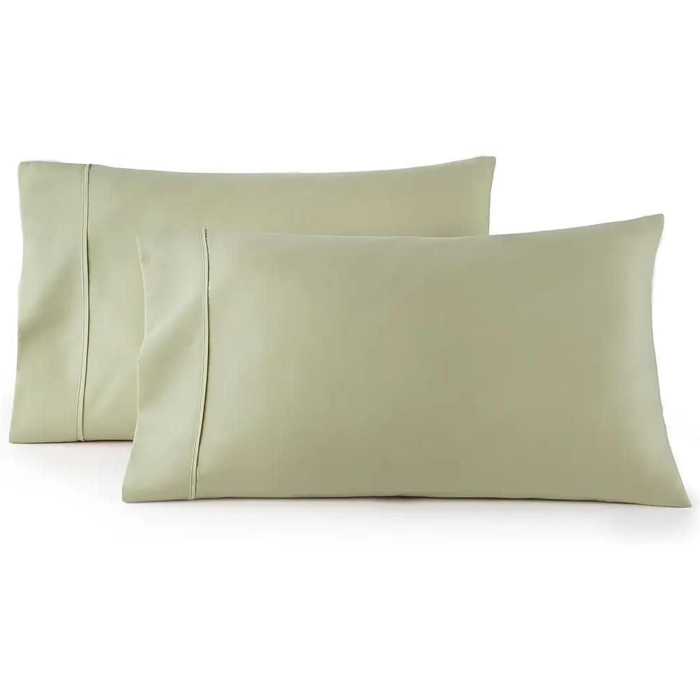 HC Collection Standard/Queen Pillowcase, 2 Pack, Sage