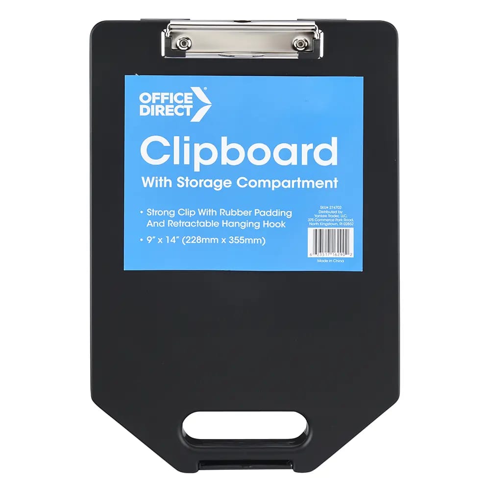 Office Direct Clipboard with Storage Compartment, 14"