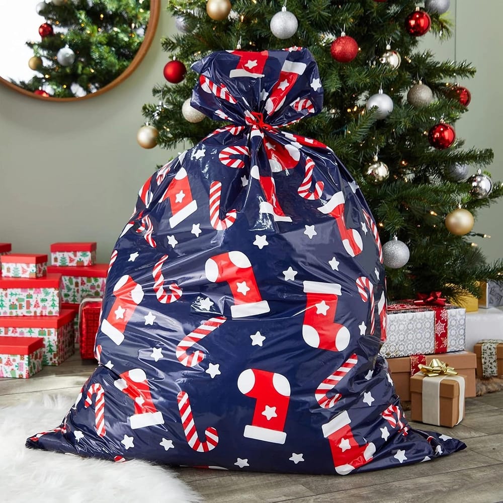 Juvale Jumbo Gift Bags, Navy, 6 Pack