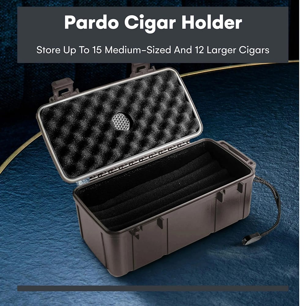 Pardo Crushproof Cigar Humidor, Brown