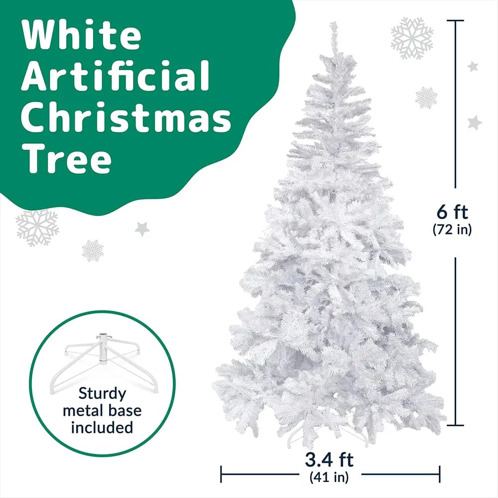 Prextex 6' Christmas Tree, White