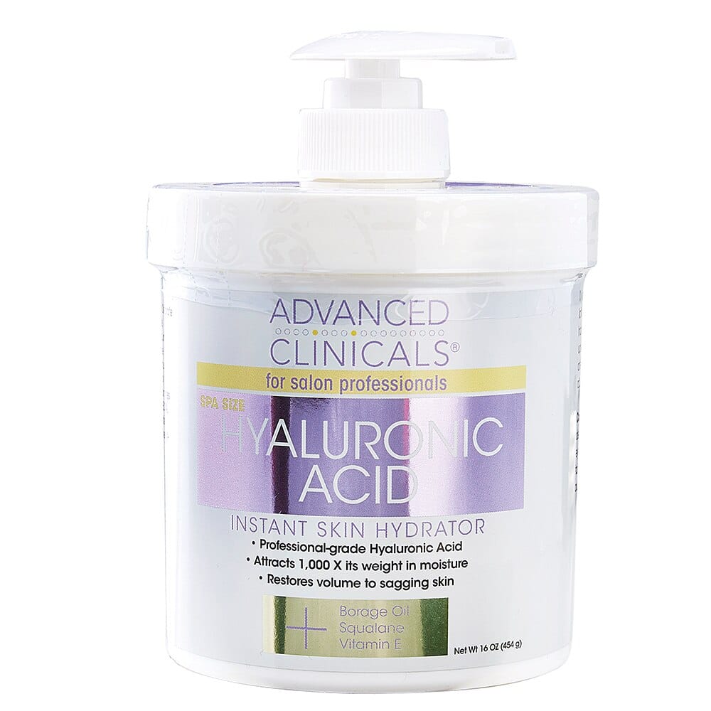 Advanced Clinicals Spa Size Hyaluronic Acid Instant Skin Hydrator, 16 oz